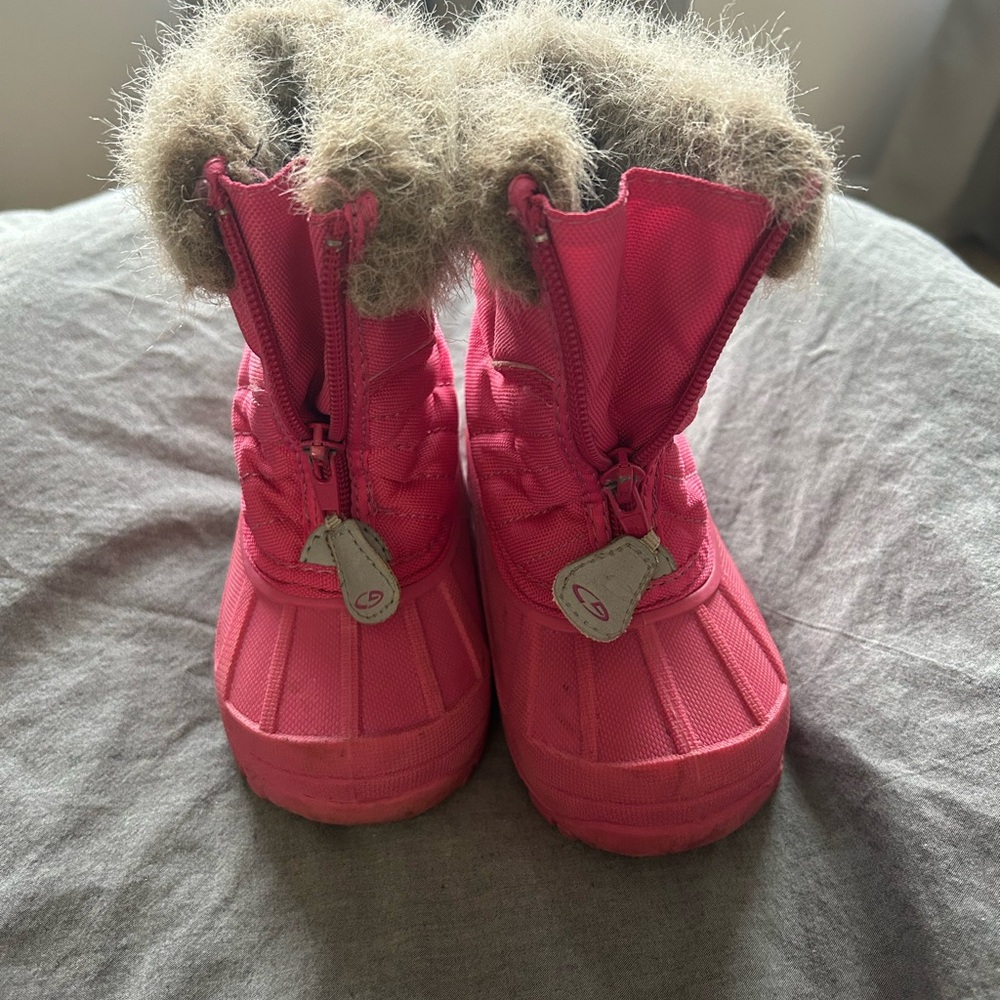 Toddler Baby Girl CG Pink Snow Boots Size 6